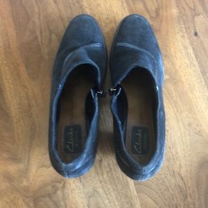 Clarks Artisan Black Suede Bootlets 9.5